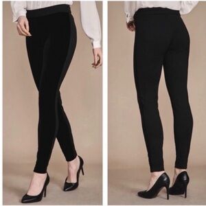 Anne Fontaine Andy Leggings Women’s Size 40 US 6 8 Medium Black Velvet Pants